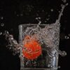 glas, natur, orange, wasser, wirkung, flüssig