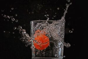 glas, natur, orange, wasser, wirkung, flüssig