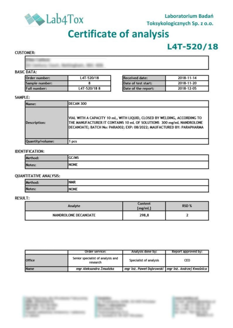 DECAN 300 Para Pharma US DOM EXPRESS