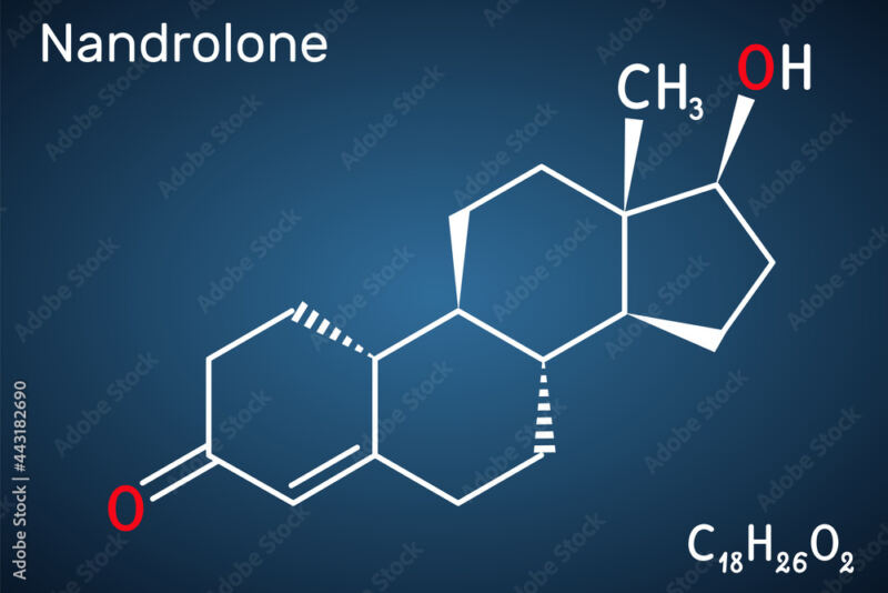 Nandrolone, 19-Nortestosterone, nortestosterone molecule. It is androgen, synthetic, anabolic ...