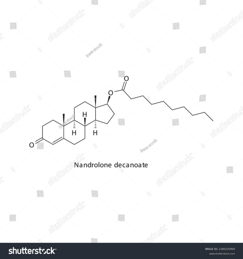 Nandrolone Decanoate Flat Skeletal Molecular Structure Stock Vector (Royalty Free) 2280220969 ...