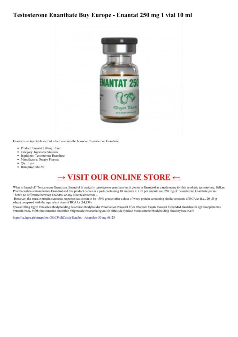 Testosterone Enanthate Buy Europe - Enantat 250 mg.pdf | DocDroid