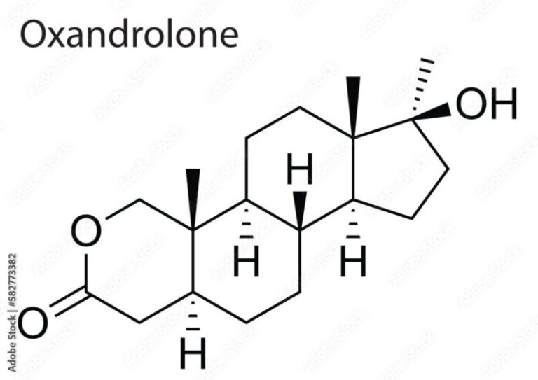 Vector of the chemical structure of Oxandrolone anabolic-androgenic ...