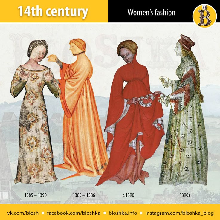 14th century women’s fashion :: Behance | 14th century fashion ...
