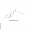 Nandrolone decanoate flat skeletal molecular structure Anabolic steroid drug used in Adrenal ...