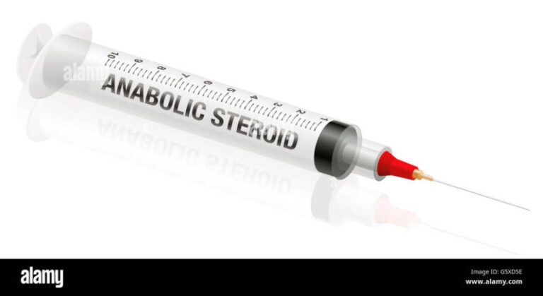 ANABOLE Steroide spritzen - realistische, dreidimensionale Abbildung auf weißem Hintergrund ...